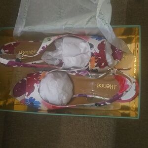 Sailaway by JRENEE floral multicolored wedge size 13M